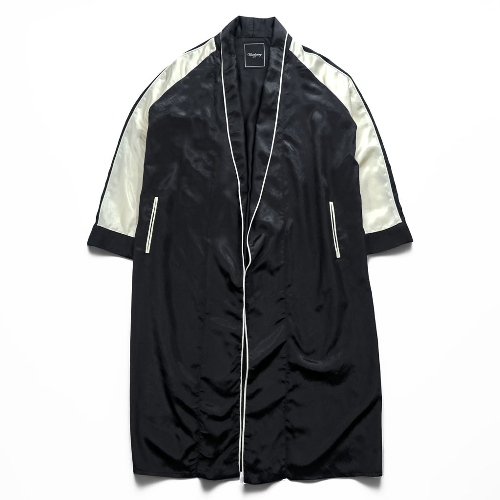unrelaxing Satin Souvenir Gown Coat FREE Black, Gold 