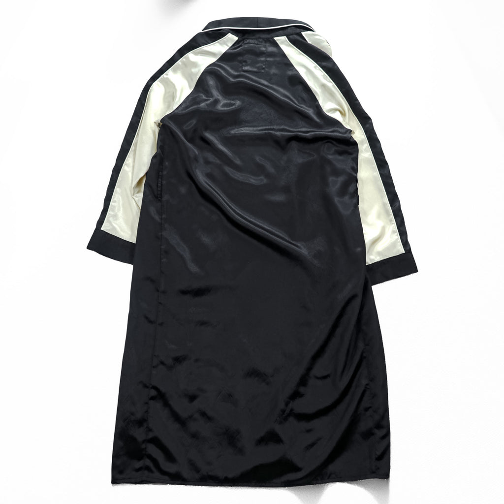 unrelaxing Satin Souvenir Gown Coat FREE Black, Gold 