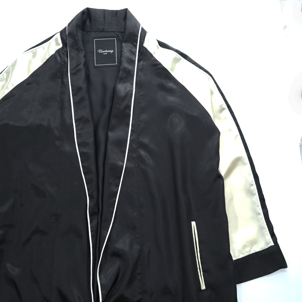 unrelaxing Satin Souvenir Gown Coat FREE Black, Gold 