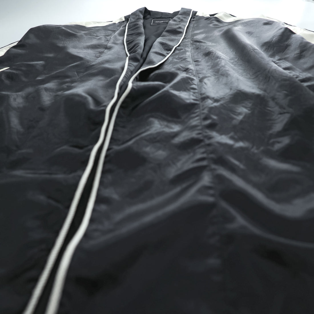 unrelaxing Satin Souvenir Gown Coat FREE Black, Gold 