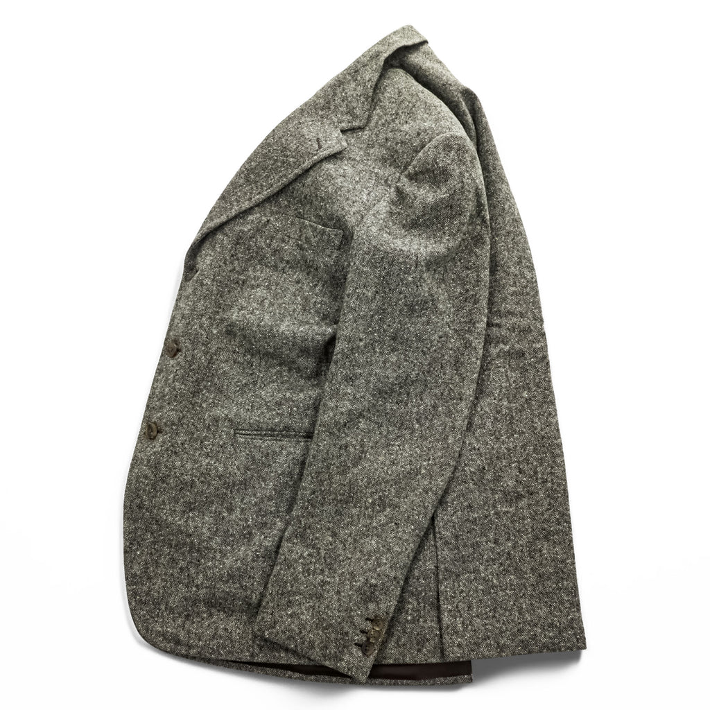 BURBERRY 80年代 イタリア製 ヴィンテージ ツイード テーラードジャケット ブレザー XL ブラウン 3B メランジ ウール LORD