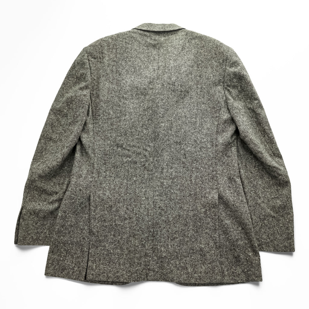BURBERRY 80年代 イタリア製 ヴィンテージ ツイード テーラードジャケット ブレザー XL ブラウン 3B メランジ ウール LORD