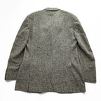 BURBERRY 80年代 イタリア製 ヴィンテージ ツイード テーラードジャケット ブレザー XL ブラウン 3B メランジ ウール LORD