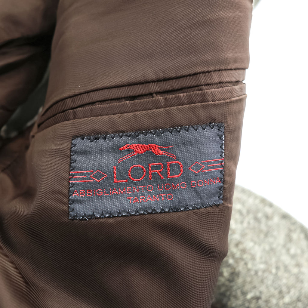 BURBERRY 80年代 イタリア製 ヴィンテージ ツイード テーラードジャケット ブレザー XL ブラウン 3B メランジ ウール LORD