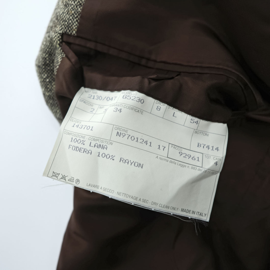 BURBERRY 80年代 イタリア製 ヴィンテージ ツイード テーラードジャケット ブレザー XL ブラウン 3B メランジ ウール LORD
