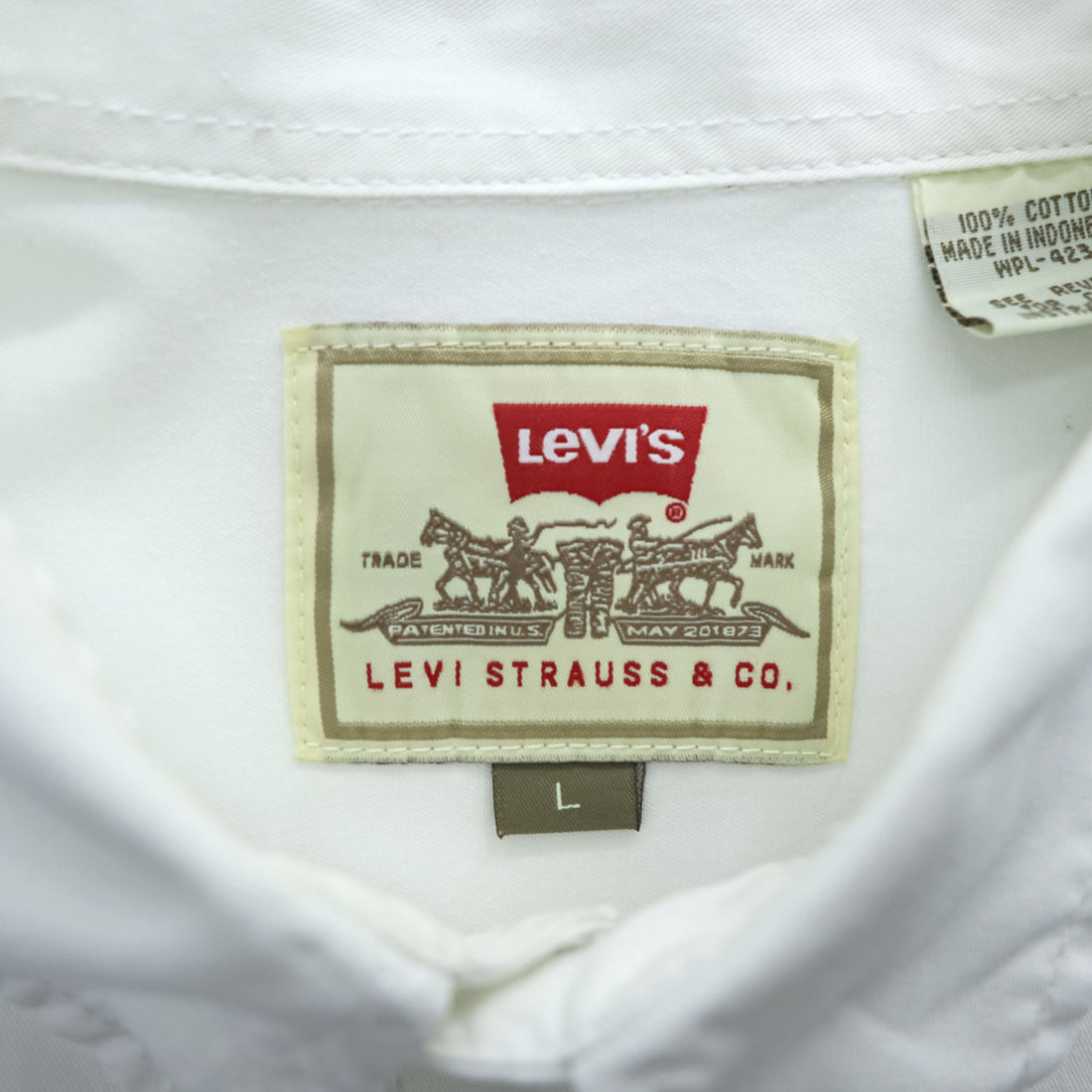 Levi Strauss 90s Vintage Long-sleeve Button-down Shirt L White Oxford 60519-4252