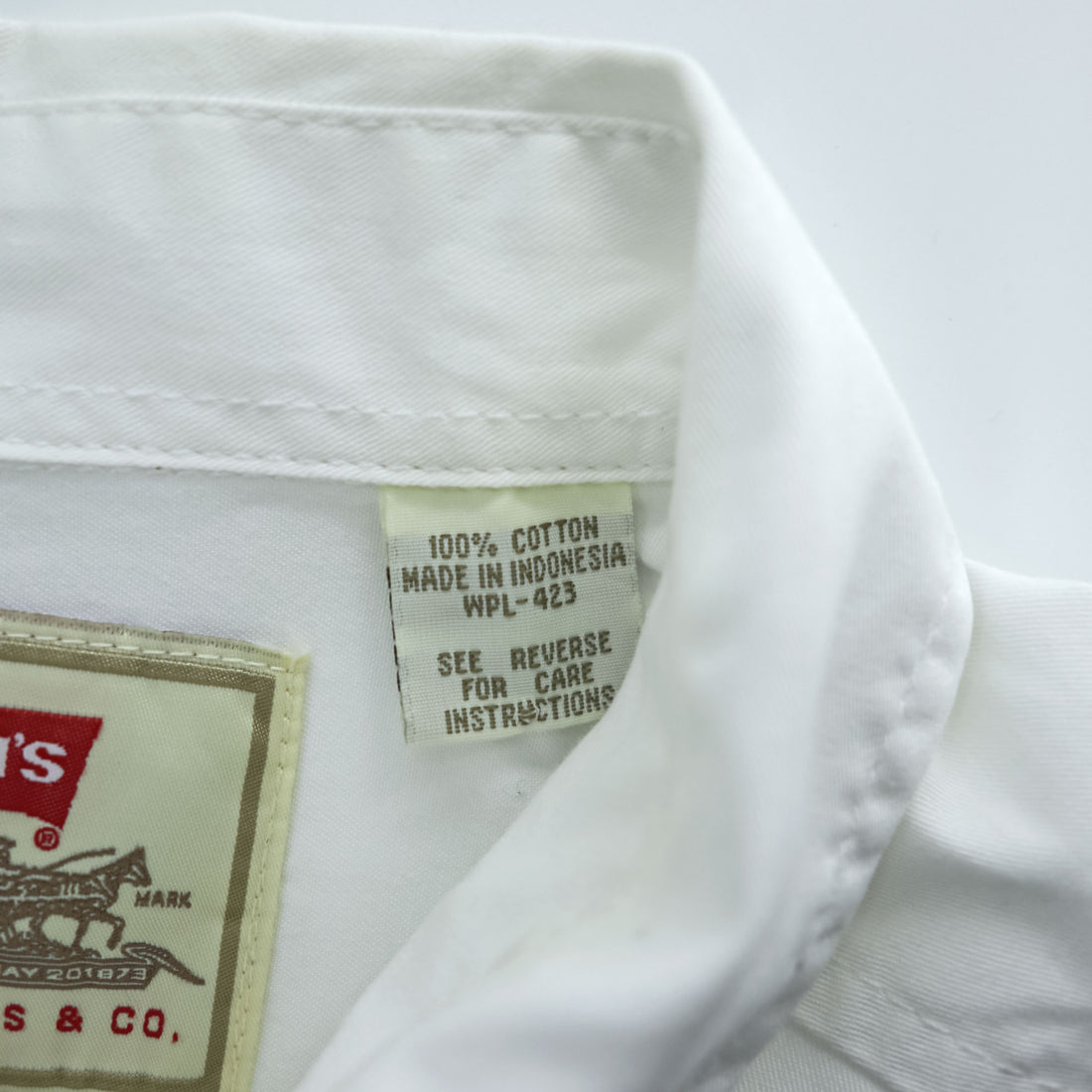 Levi Strauss 90s Vintage Long-sleeve Button-down Shirt L White Oxford 60519-4252