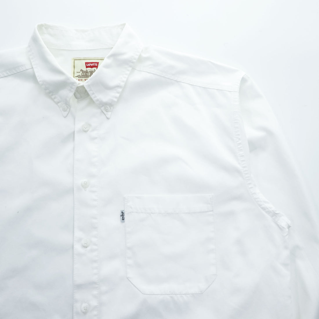 Levi Strauss 90s Vintage Long-sleeve Button-down Shirt L White Oxford 60519-4252