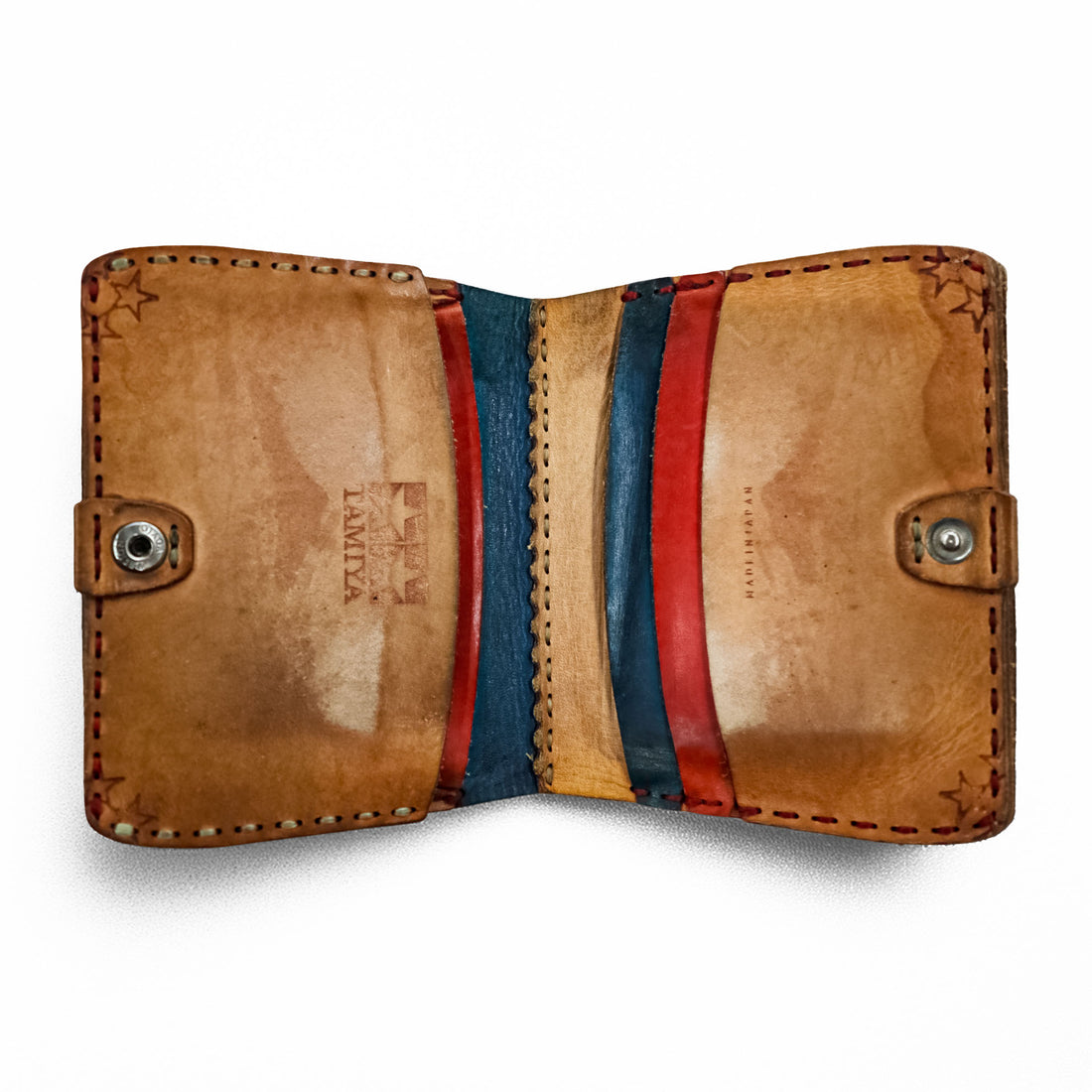 OJAGA DESIGN Japan Made Wallet Red, Blue, Brown × TAMIYA