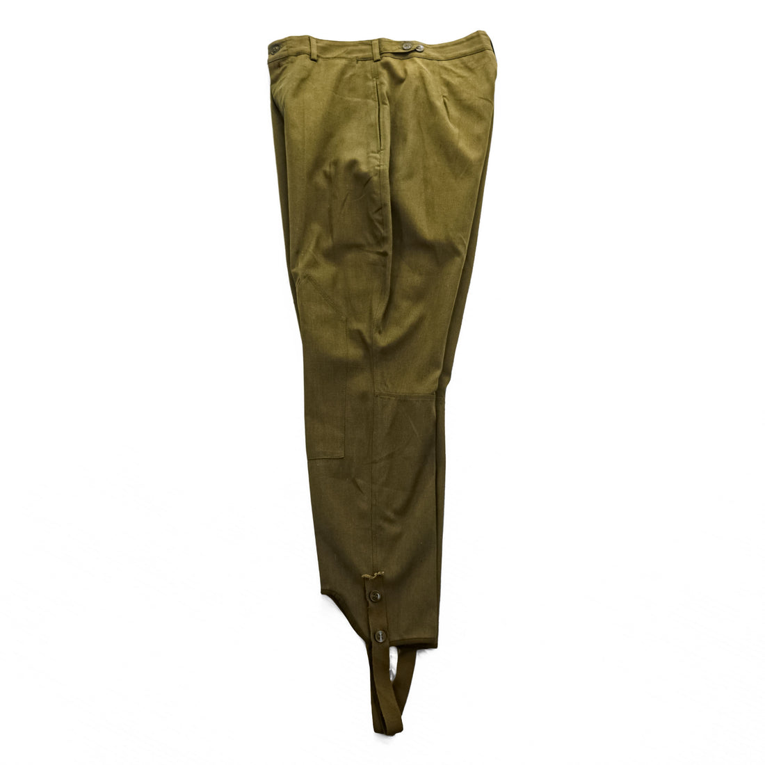 Vintage 1960s Soviet Army Trousers Cargo Work Pants M Khaki Soviet USSR Military Galife Riding Breeches Stirrup Pants Size 48-3 Approx L