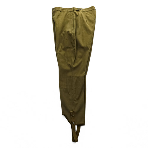 Vintage 1960s Soviet Army Trousers Cargo Work Pants M Khaki Soviet USSR Military Galife Riding Breeches Stirrup Pants Size 48-3 Approx L