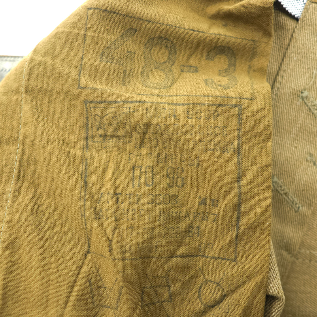 Vintage 1960s Soviet Army Trousers Cargo Work Pants M Khaki Soviet USSR Military Galife Riding Breeches Stirrup Pants Size 48-3 Approx L