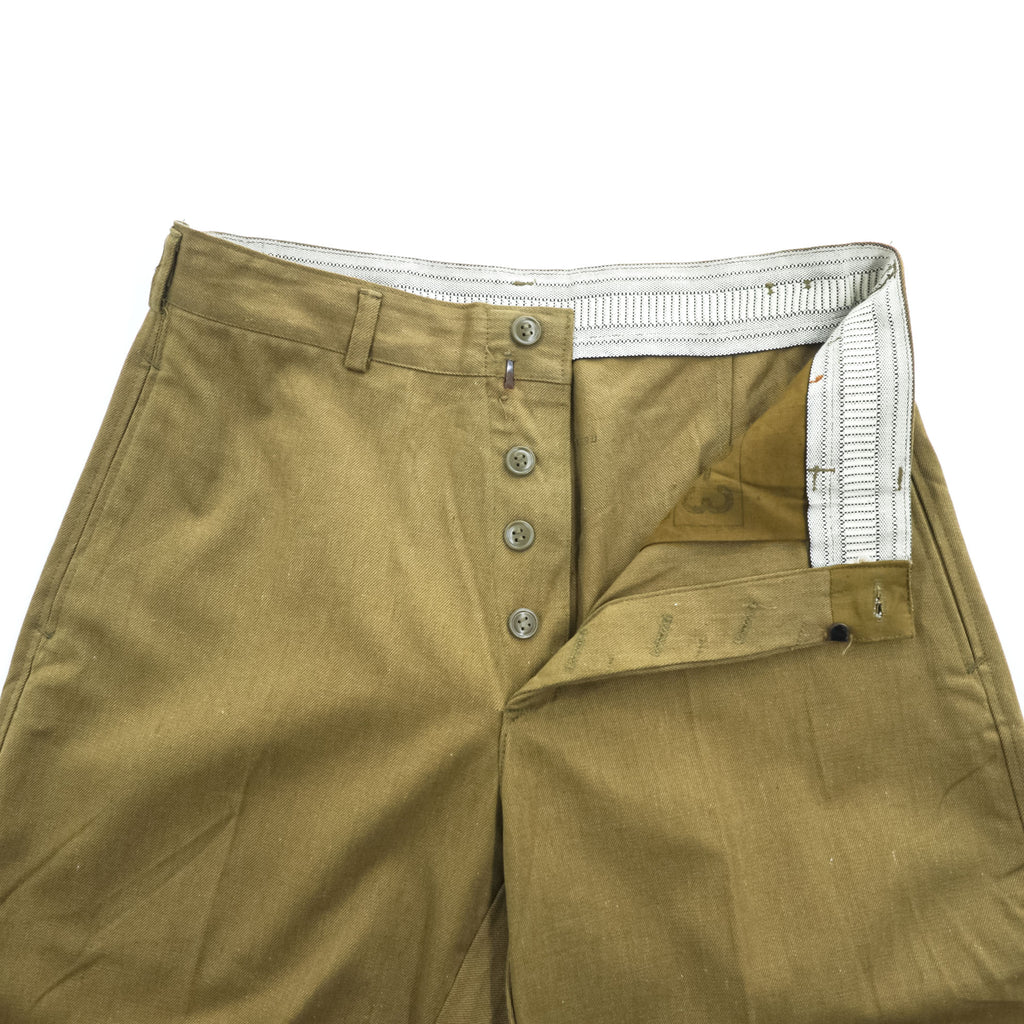 Vintage 1960s Soviet Army Trousers Cargo Work Pants M Khaki Soviet USSR Military Galife Riding Breeches Stirrup Pants Size 48-3 Approx L