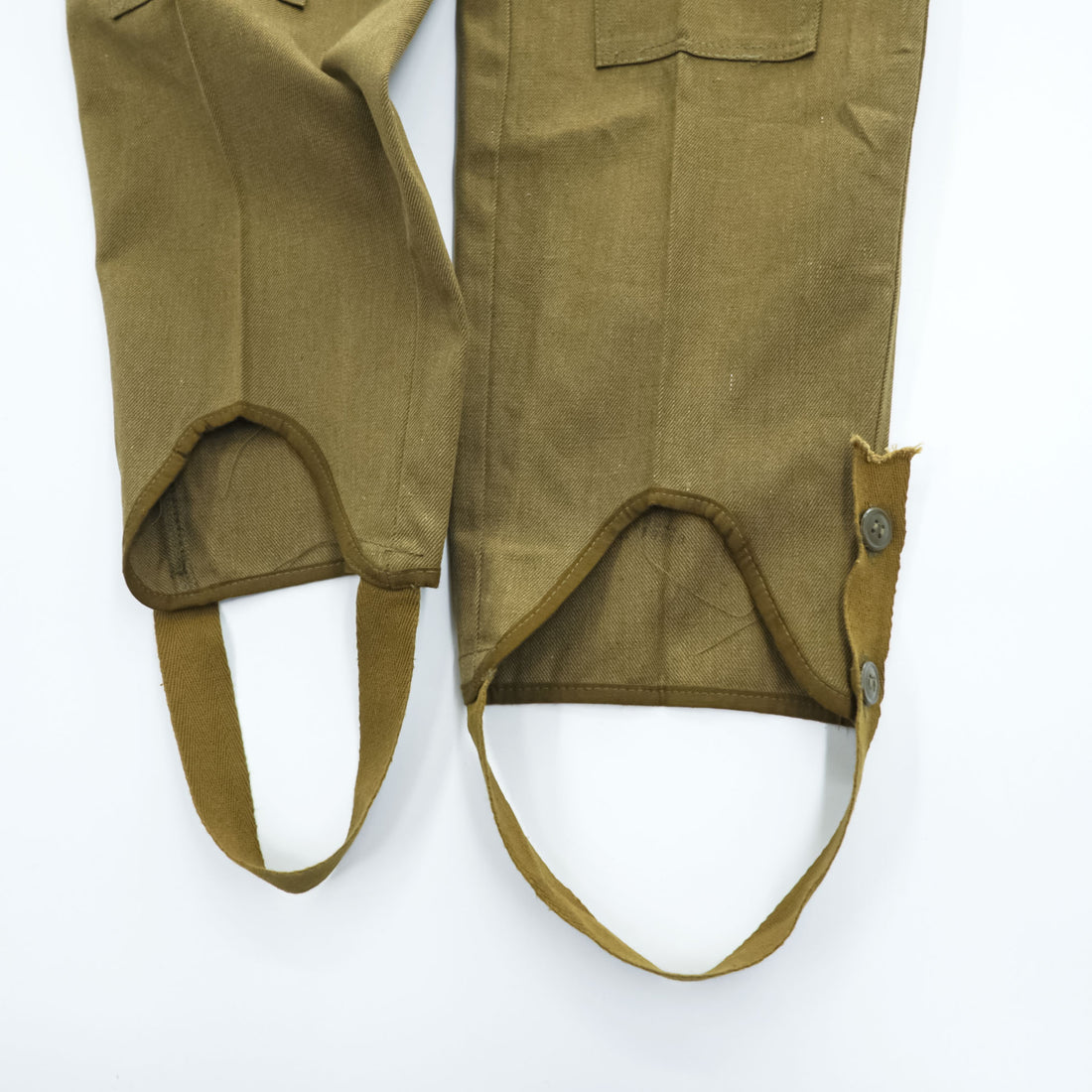 Vintage 1960s Soviet Army Trousers Cargo Work Pants M Khaki Soviet USSR Military Galife Riding Breeches Stirrup Pants Size 48-3 Approx L