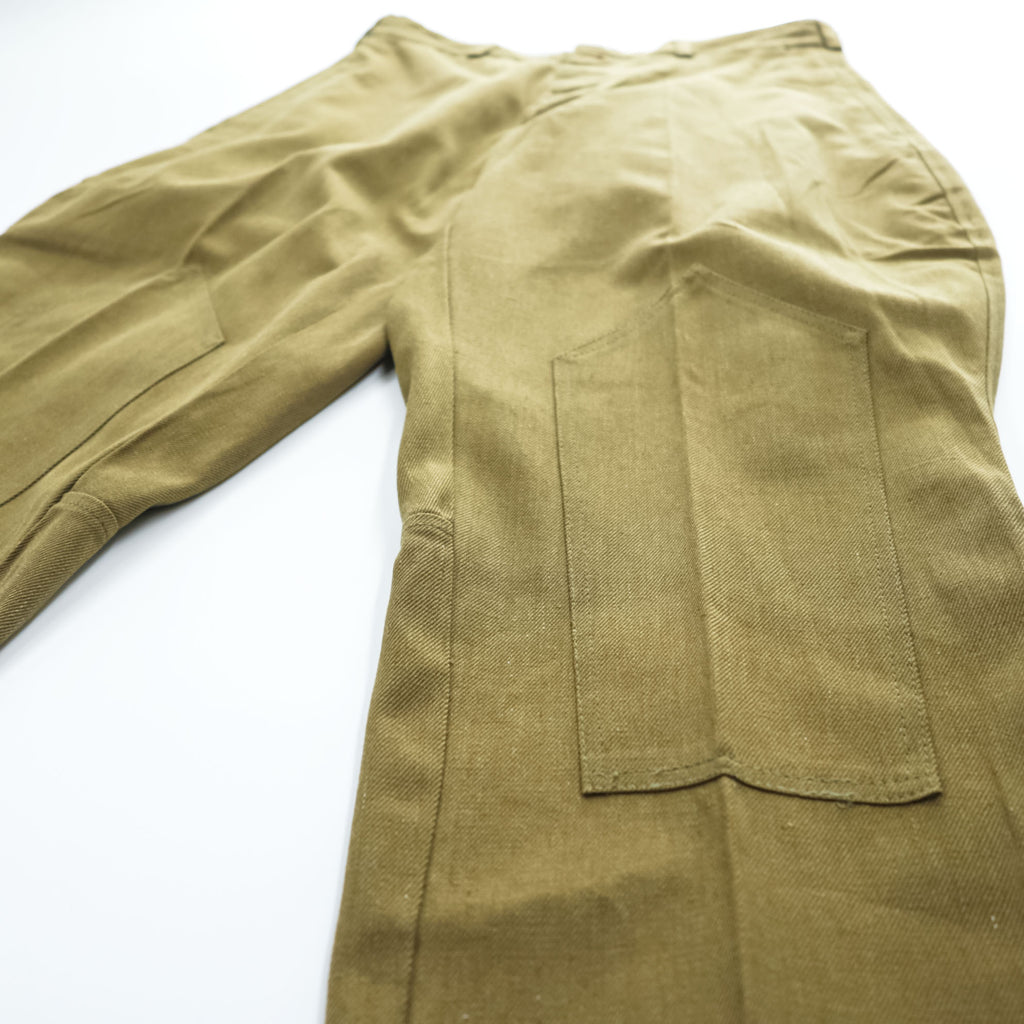 Vintage 1960s Soviet Army Trousers Cargo Work Pants M Khaki Soviet USSR Military Galife Riding Breeches Stirrup Pants Size 48-3 Approx L
