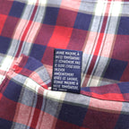 NAUTICA 90年代 USA製 ヴィンテージ 長袖 チェックシャツ XL レッド ネイビー ボタンダウン ワンポイントロゴ