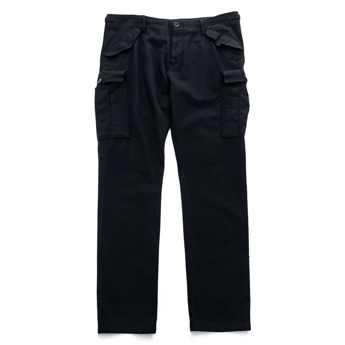 BURBERRY cargo work pants, size XL, black, Melton wool.