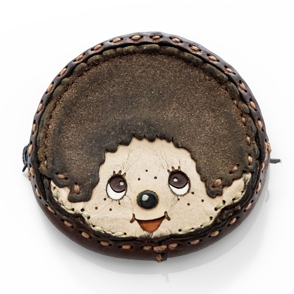 OJAGA DESIGN Made in Japan Coin Wallet Brown × Monchhichi