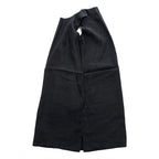 Crown Linen Designs リネン ノースリーブ ワンピース M ブラック 麻100% サイドポケット