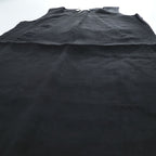 Crown Linen Designs リネン ノースリーブ ワンピース M ブラック 麻100% サイドポケット