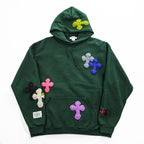 SYUMAN × Y.A.R.N. × GR8 × FRUIT OF THE LOOM Pullover Sweatshirt Hoodie XL Green brushed lining SUPER COTTON