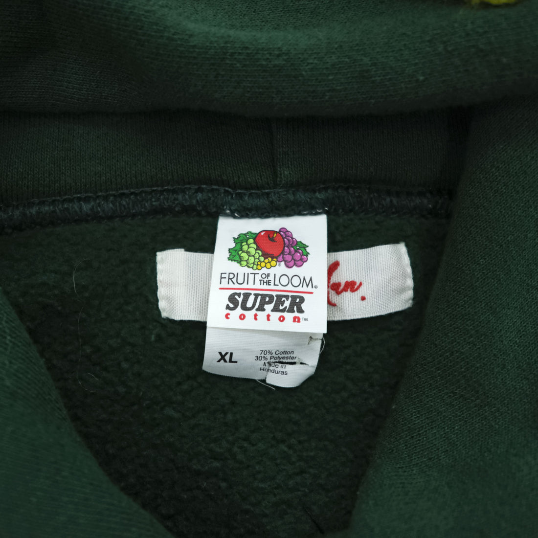 SYUMAN × Y.A.R.N. × GR8 × FRUIT OF THE LOOM Pullover Sweatshirt Hoodie XL Green brushed lining SUPER COTTON