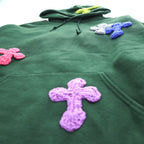 SYUMAN × Y.A.R.N. × GR8 × FRUIT OF THE LOOM Pullover Sweatshirt Hoodie XL Green brushed lining SUPER COTTON