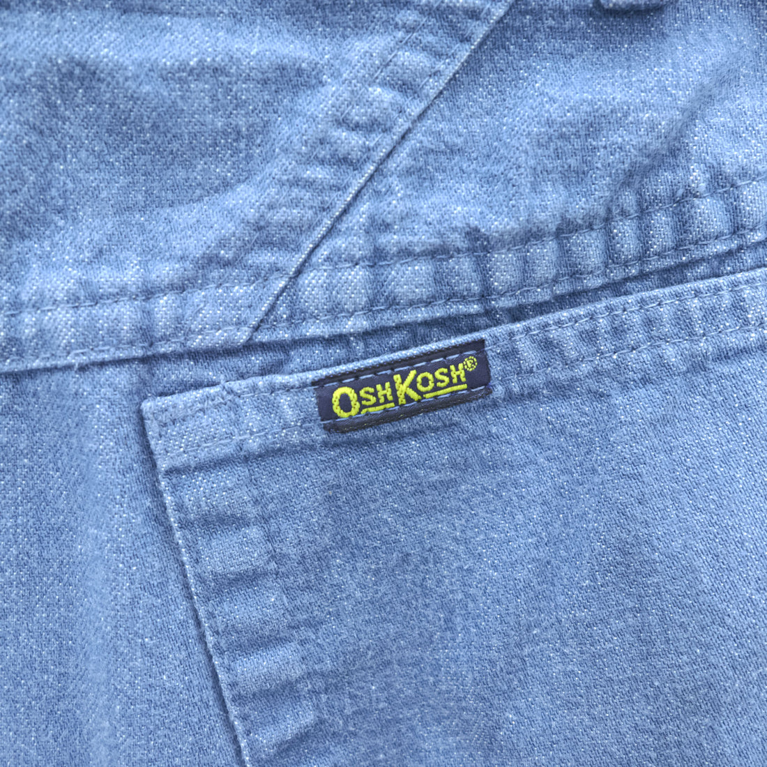 OshKosh 70s USA-Made Vintage Denim Skirt Blue High Waist Pleated Midi Size 12
