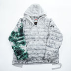 STUSSY × NIKE プルオーバージャケット 中綿 Thermore ECODOWN FIBERS エコダウン L ホワイト ドローコード Insulated Jacket MARBLE HO200610MXP