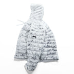 STUSSY × NIKE プルオーバージャケット 中綿 Thermore ECODOWN FIBERS エコダウン L ホワイト ドローコード Insulated Jacket MARBLE HO200610MXP