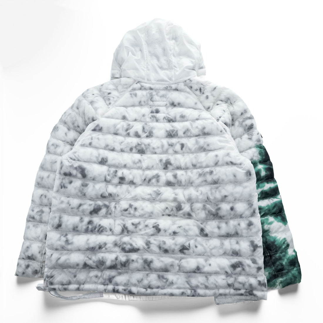 STUSSY × NIKE プルオーバージャケット 中綿 Thermore ECODOWN FIBERS エコダウン L ホワイト ドローコード Insulated Jacket MARBLE HO200610MXP