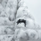 STUSSY × NIKE プルオーバージャケット 中綿 Thermore ECODOWN FIBERS エコダウン L ホワイト ドローコード Insulated Jacket MARBLE HO200610MXP