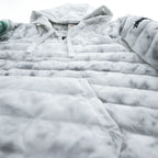 STUSSY × NIKE プルオーバージャケット 中綿 Thermore ECODOWN FIBERS エコダウン L ホワイト ドローコード Insulated Jacket MARBLE HO200610MXP