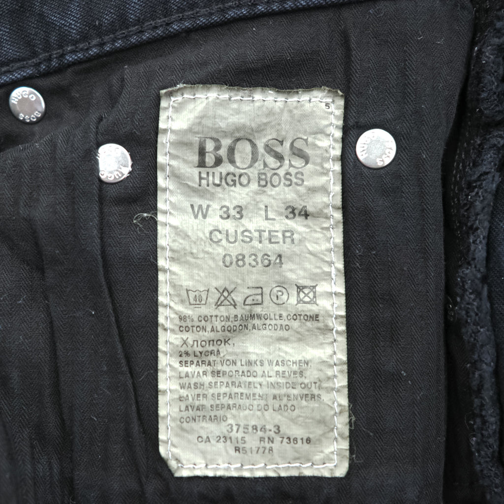HUGO BOSS Denim Pants Jeans L Black Stretch CUSTER 08364