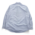 Ralph Lauren オックスフォード CLASSIC FIT 長袖シャツ XL ブルー ホワイト ストライプ  ボタンダウン スモールポニー ロゴ 刺繍