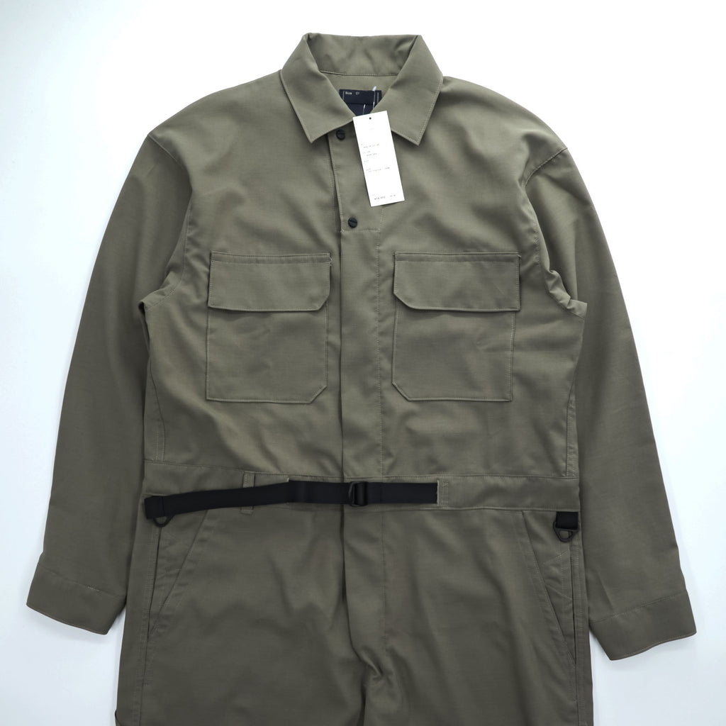 meanswhile 日本製 オールインワン ツナギ ジャンプスーツ M ブラウン Dry Smooth Overall / Dark Oak MW-JKT22108