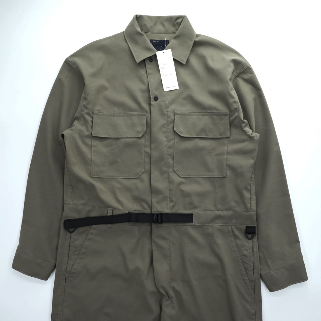 meanswhile 日本製 オールインワン ツナギ ジャンプスーツ M ブラウン Dry Smooth Overall / Dark Oak MW-JKT22108