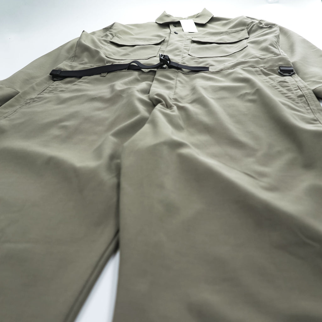 meanswhile 日本製 オールインワン ツナギ ジャンプスーツ M ブラウン Dry Smooth Overall / Dark Oak MW-JKT22108
