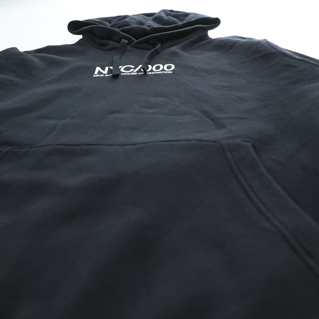 NIKE プルオーバー パーカー L ブラック バックプリント HOUSE OF INNOVATION HOODIE NYC/000