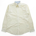 Brooks Brothers 1818 Regent Non-Iron Button-Down Shirt Yellow White Stripe Men’s M
