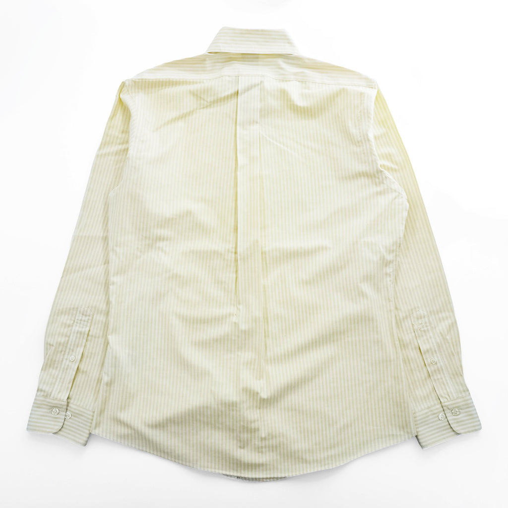 Brooks Brothers 1818 Regent Non-Iron Button-Down Shirt Yellow White Stripe Men’s M