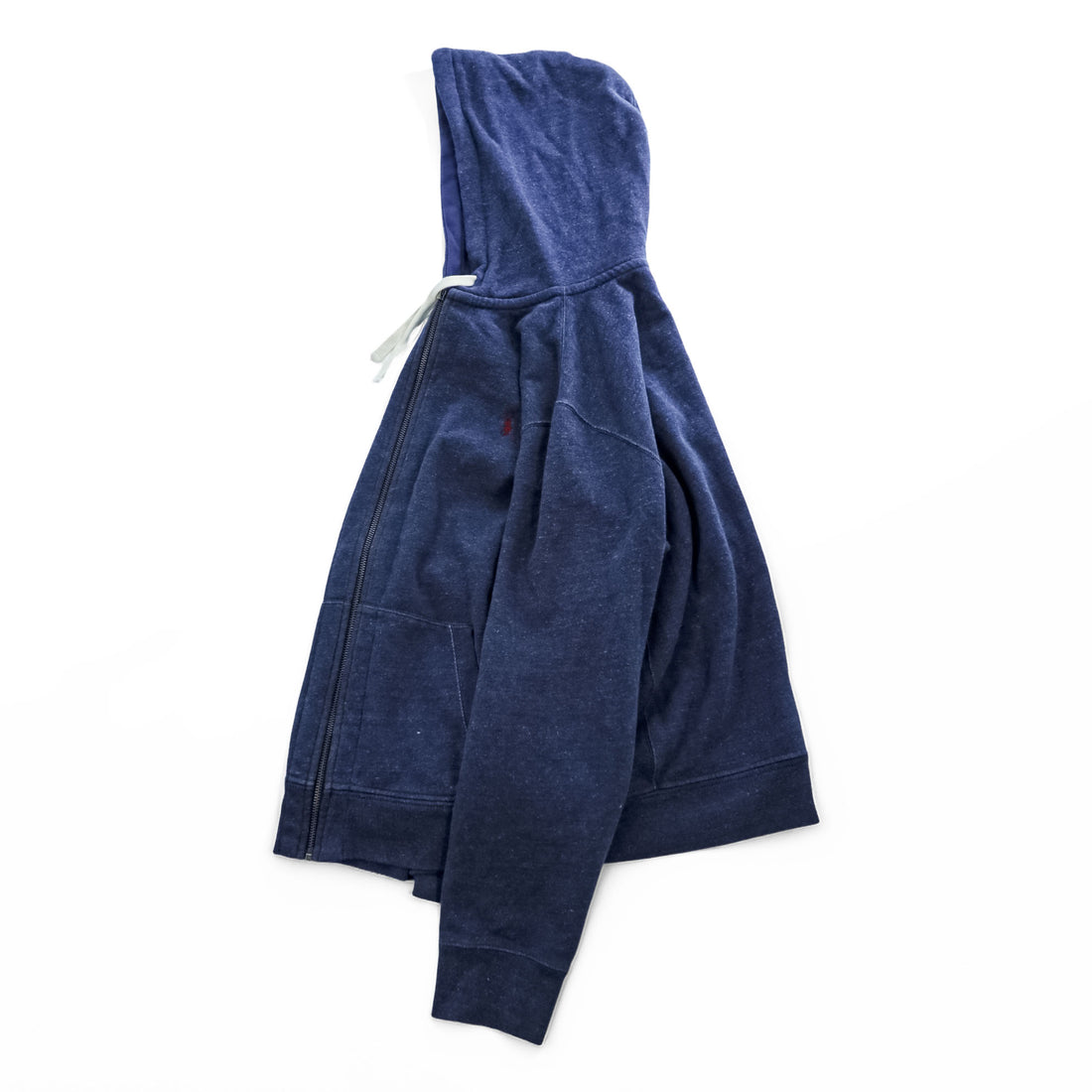 Polo Ralph Lauren Reverse Weave Zip Up Hoodie XXL, Blue, Brushed Lining, Oversized, Small Pony Logo Embroidery