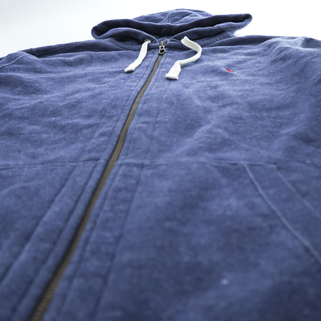 Polo Ralph Lauren Reverse Weave Zip Up Hoodie XXL, Blue, Brushed Lining, Oversized, Small Pony Logo Embroidery