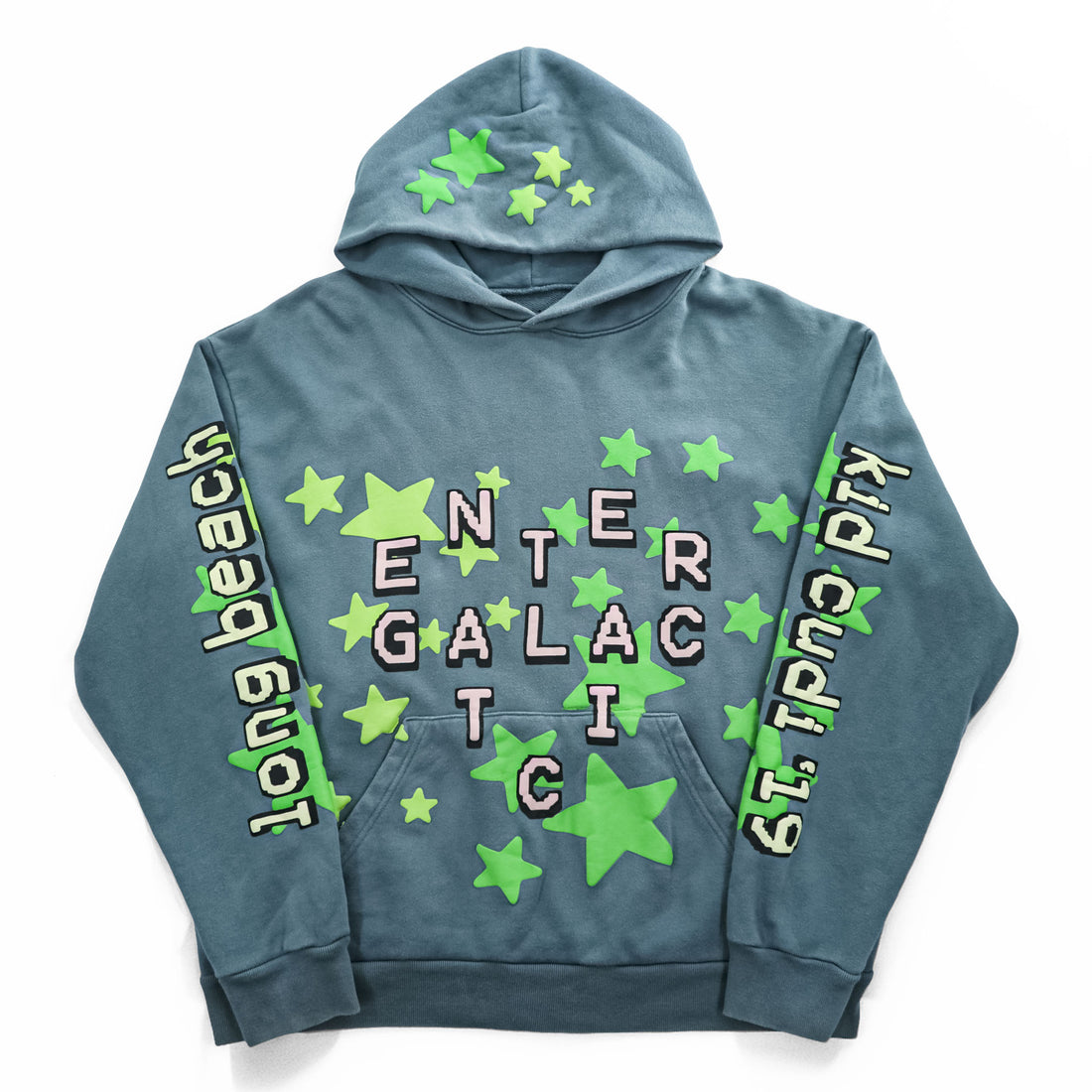 Cactus Plant Flea Market ( CPFM ) × Kid Cudi プルオーバー パーカー Enter Galactic Hoodie L ヘビーウェイト コットン 蓄光プリント 総柄 星