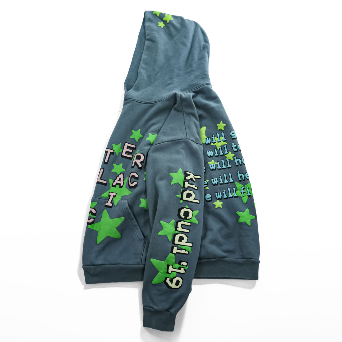 Cactus Plant Flea Market ( CPFM ) × Kid Cudi プルオーバー パーカー Enter Galactic Hoodie L ヘビーウェイト コットン 蓄光プリント 総柄 星