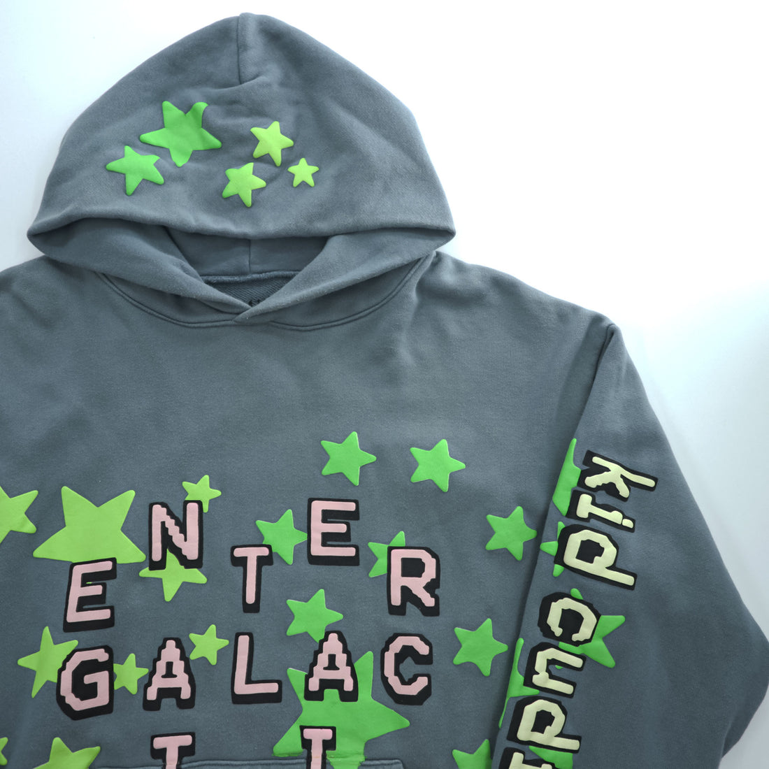 Cactus Plant Flea Market ( CPFM ) × Kid Cudi プルオーバー パーカー Enter Galactic Hoodie L ヘビーウェイト コットン 蓄光プリント 総柄 星