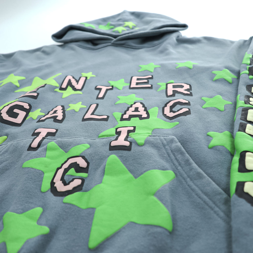 Cactus Plant Flea Market ( CPFM ) × Kid Cudi プルオーバー パーカー Enter Galactic Hoodie L ヘビーウェイト コットン 蓄光プリント 総柄 星