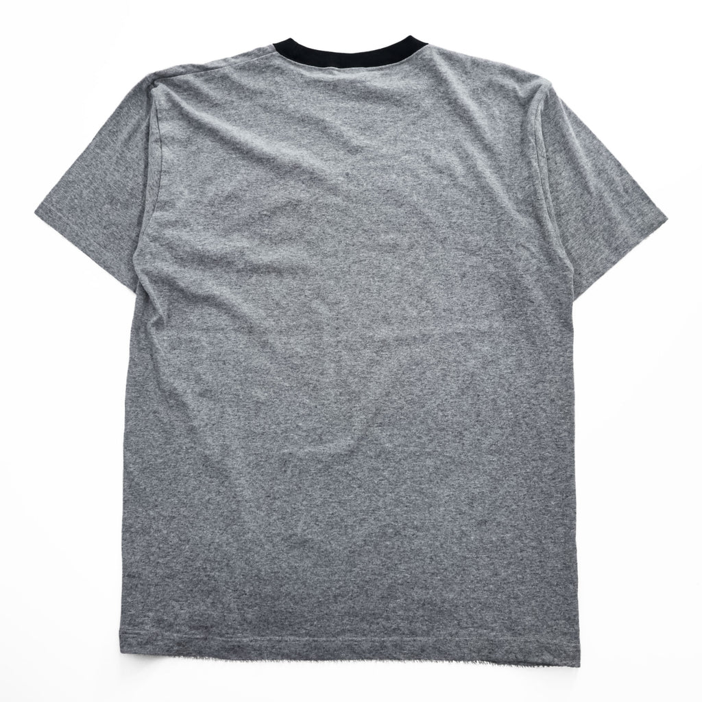 Hanes Ringer T-Shirt, Size XL, Gray, One-Point Logo, All-American Comfort