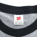 Hanes Ringer T-Shirt, Size XL, Gray, One-Point Logo, All-American Comfort