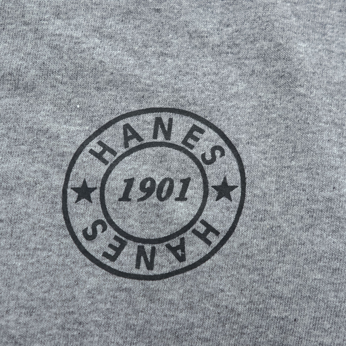 Hanes Ringer T-Shirt, Size XL, Gray, One-Point Logo, All-American Comfort